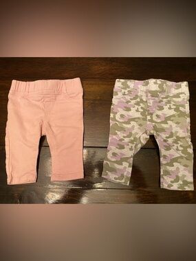 Garanimals Pink Pants & Purple Camo Pants Set 0-3M